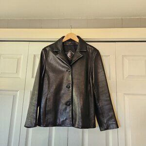 Tibor Leathers Black Women’s Swing Leather coat jacket